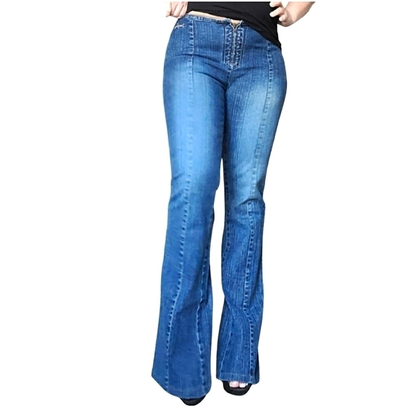 DKNY  Denim Jeans Flare Size 5 - Picture 1 of 12